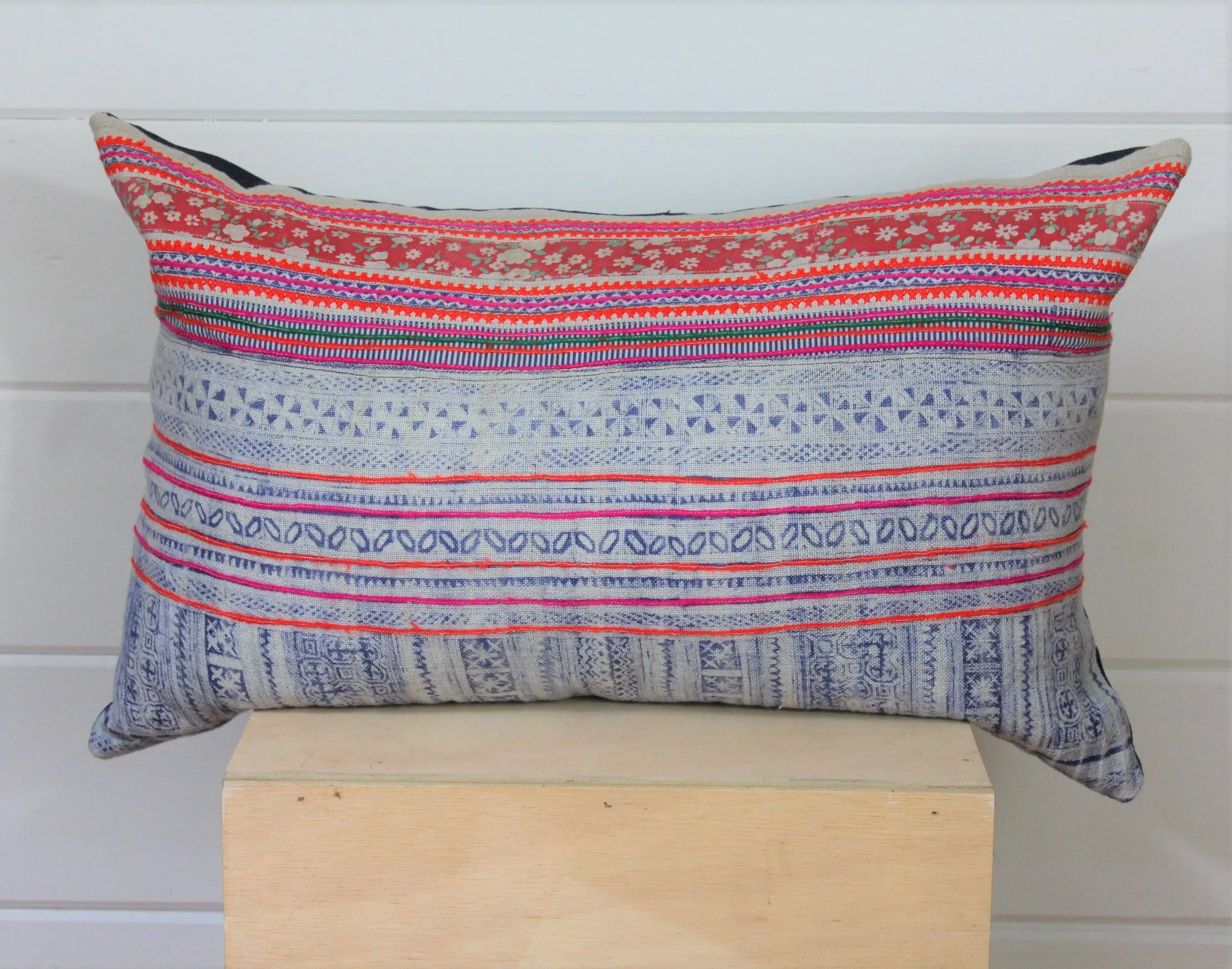 Indigo Ikat Lounge Pillow