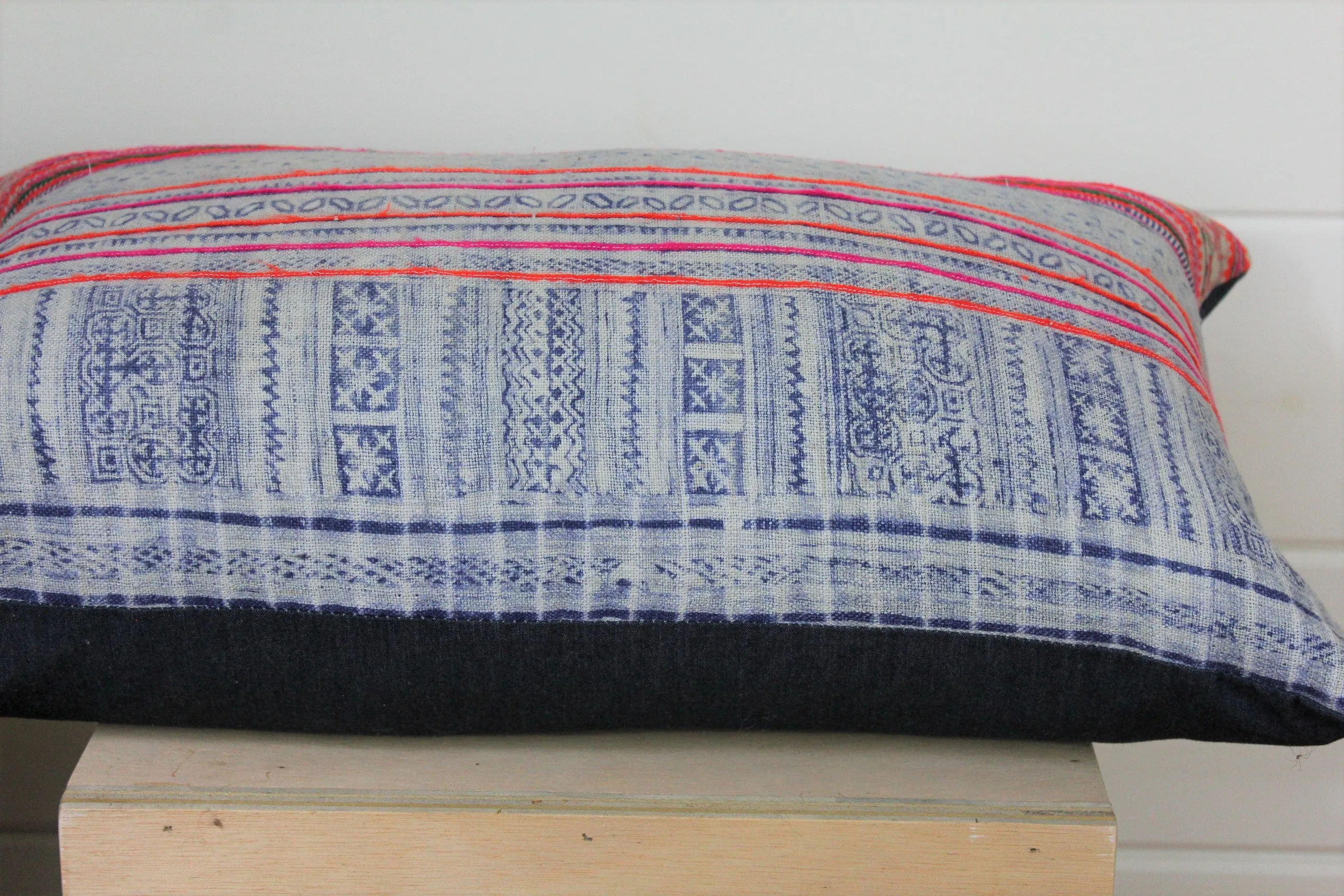 Indigo Ikat Lounge Pillow
