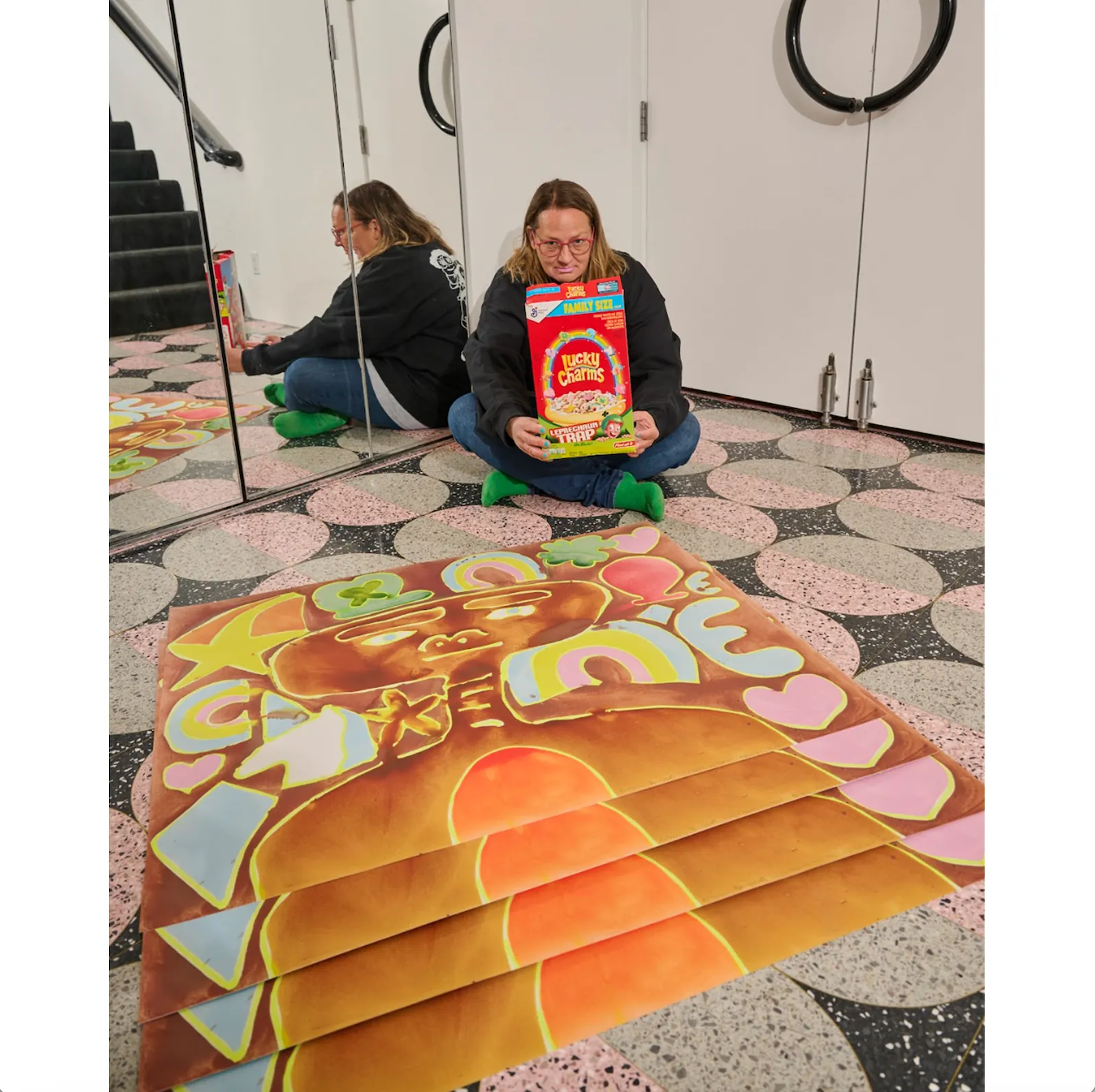 Katherine Bernhardt, Lucky Charms are Magically Delicious, 2024; Signed and Numbered Limited Edition Print