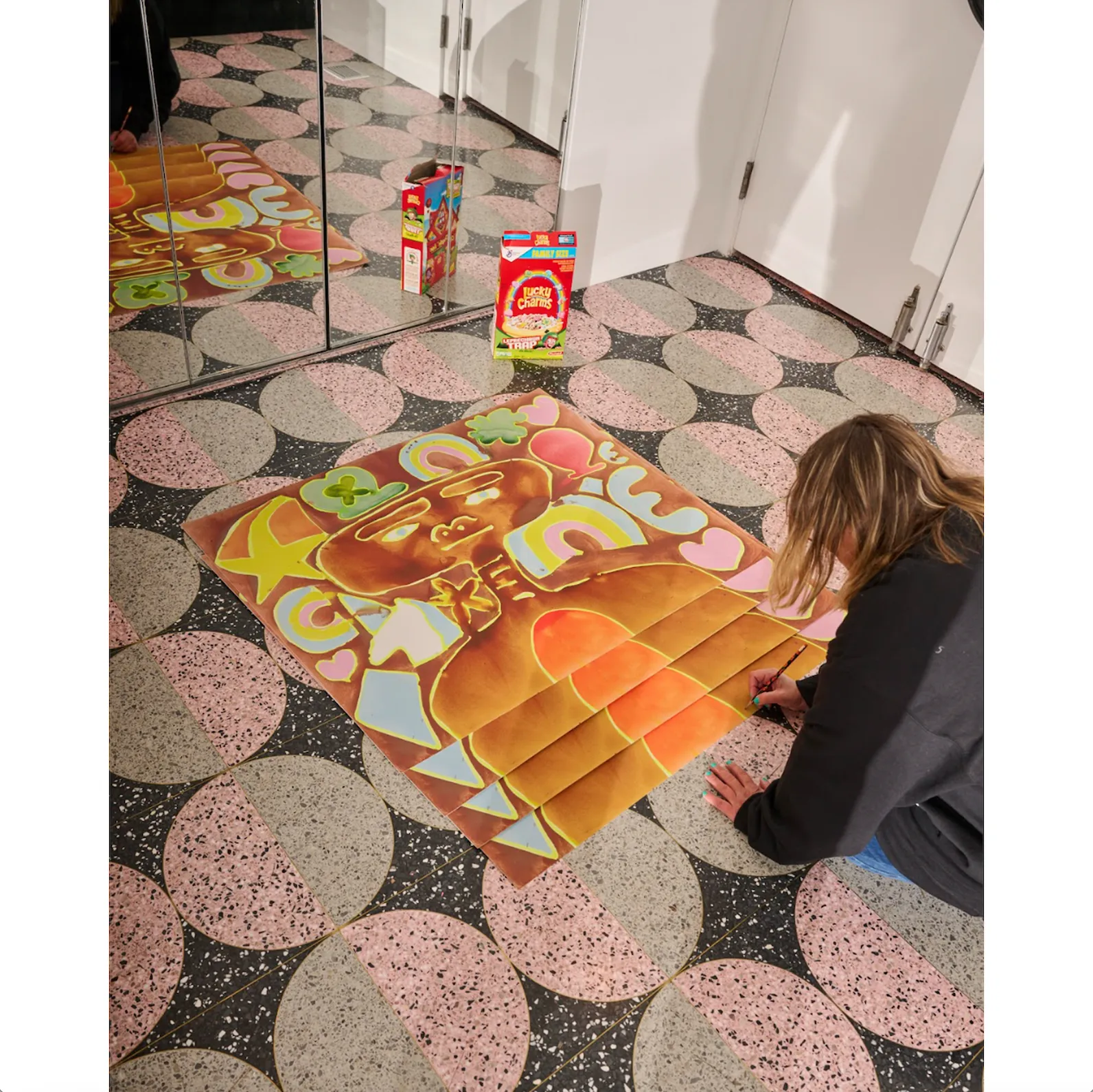 Katherine Bernhardt, Lucky Charms are Magically Delicious, 2024; Signed and Numbered Limited Edition Print