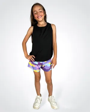 Kid colorful short purple