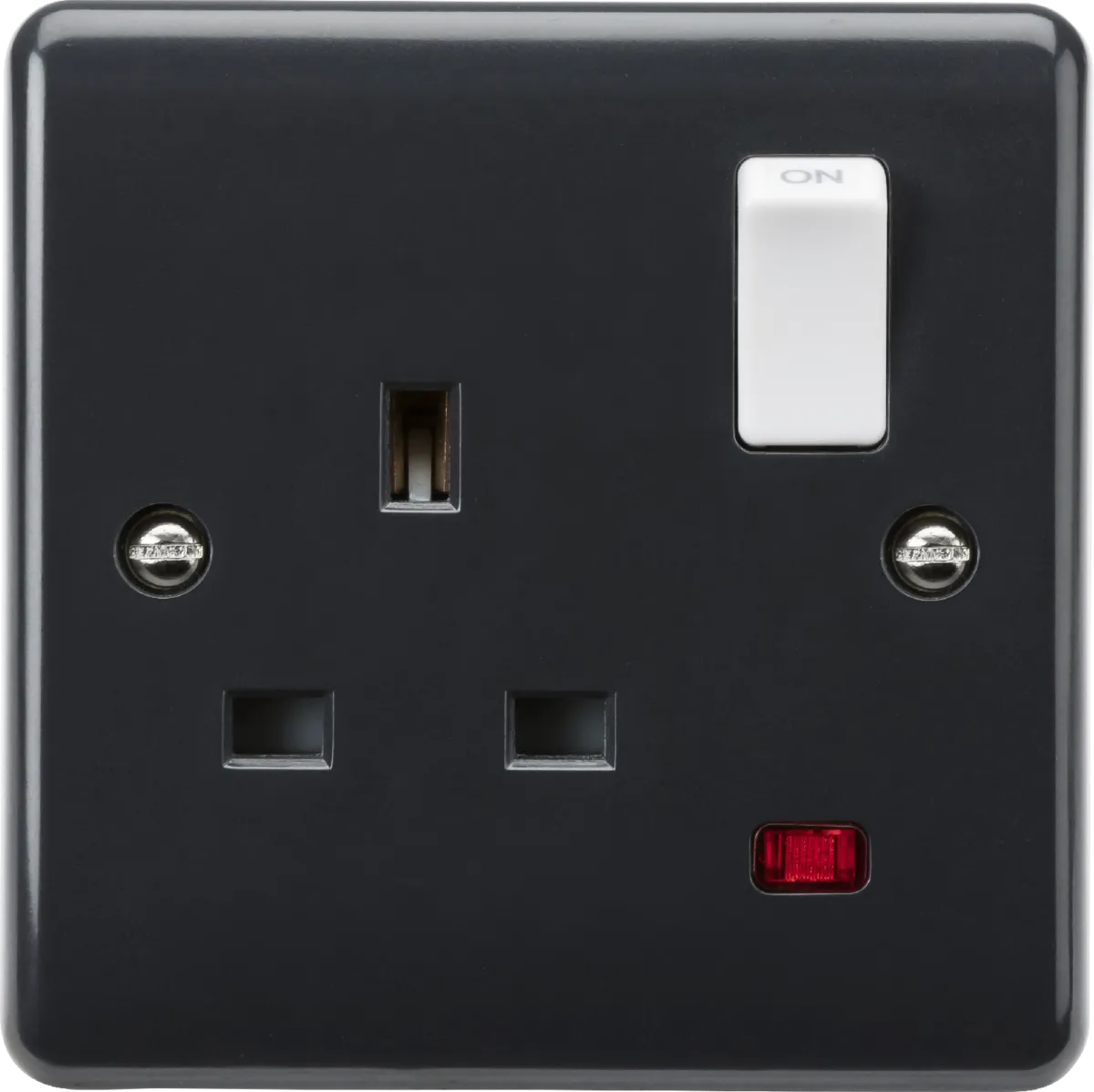 Knightsbridge PM7000N Part M 13A 1G DP Switched Socket with White Rocker   Neon