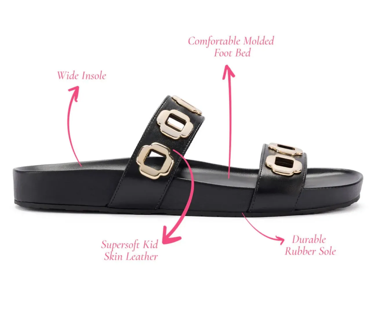 LARROUDÉ
Milan Slide In Black Leather