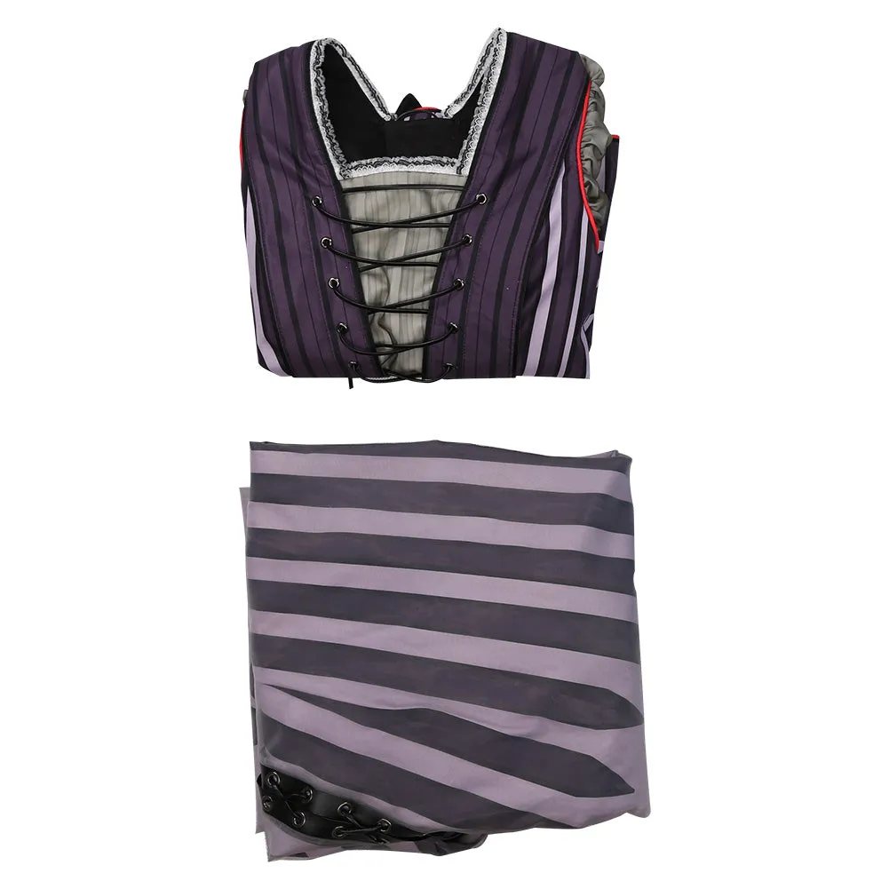 Lemony Snicket‘s A Series of Unfortunate Events Halloween Carnival Suit Violet Baudelaire Cosplay Costume Dress Outfits
