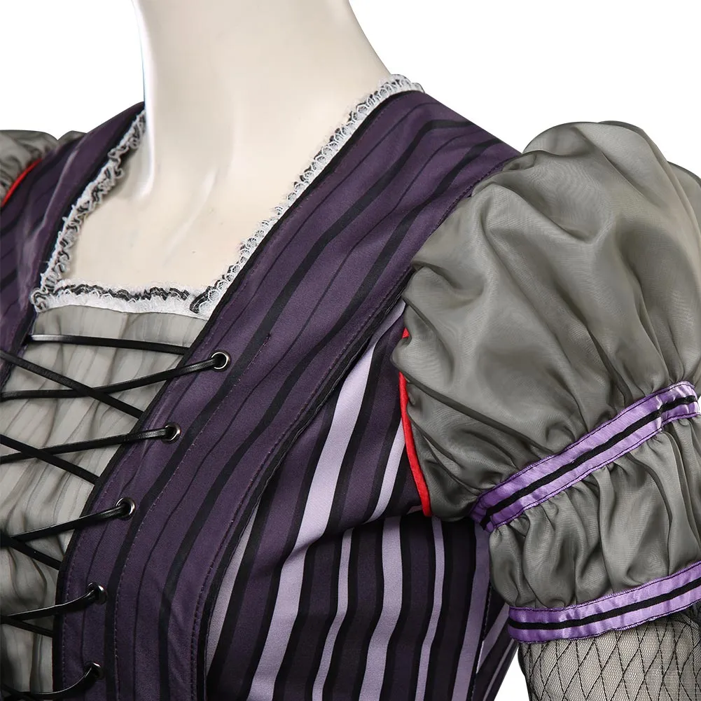 Lemony Snicket‘s A Series of Unfortunate Events Halloween Carnival Suit Violet Baudelaire Cosplay Costume Dress Outfits