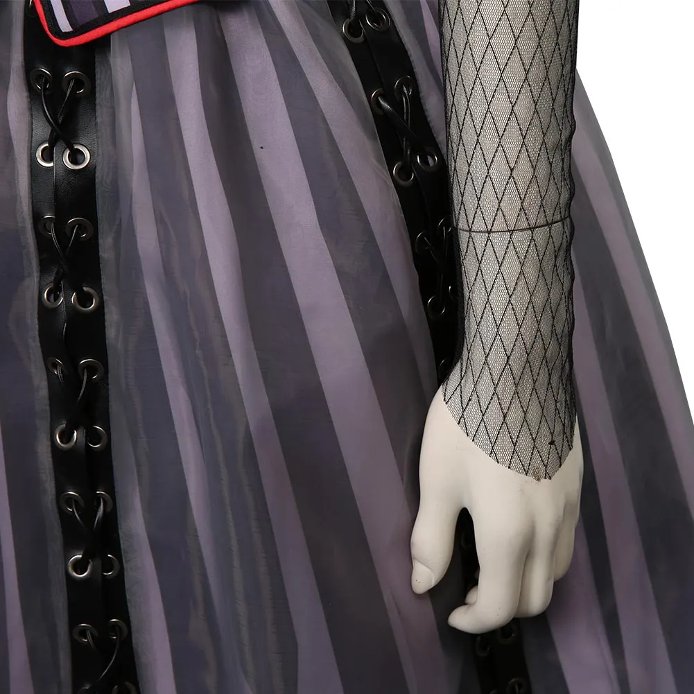 Lemony Snicket‘s A Series of Unfortunate Events Halloween Carnival Suit Violet Baudelaire Cosplay Costume Dress Outfits