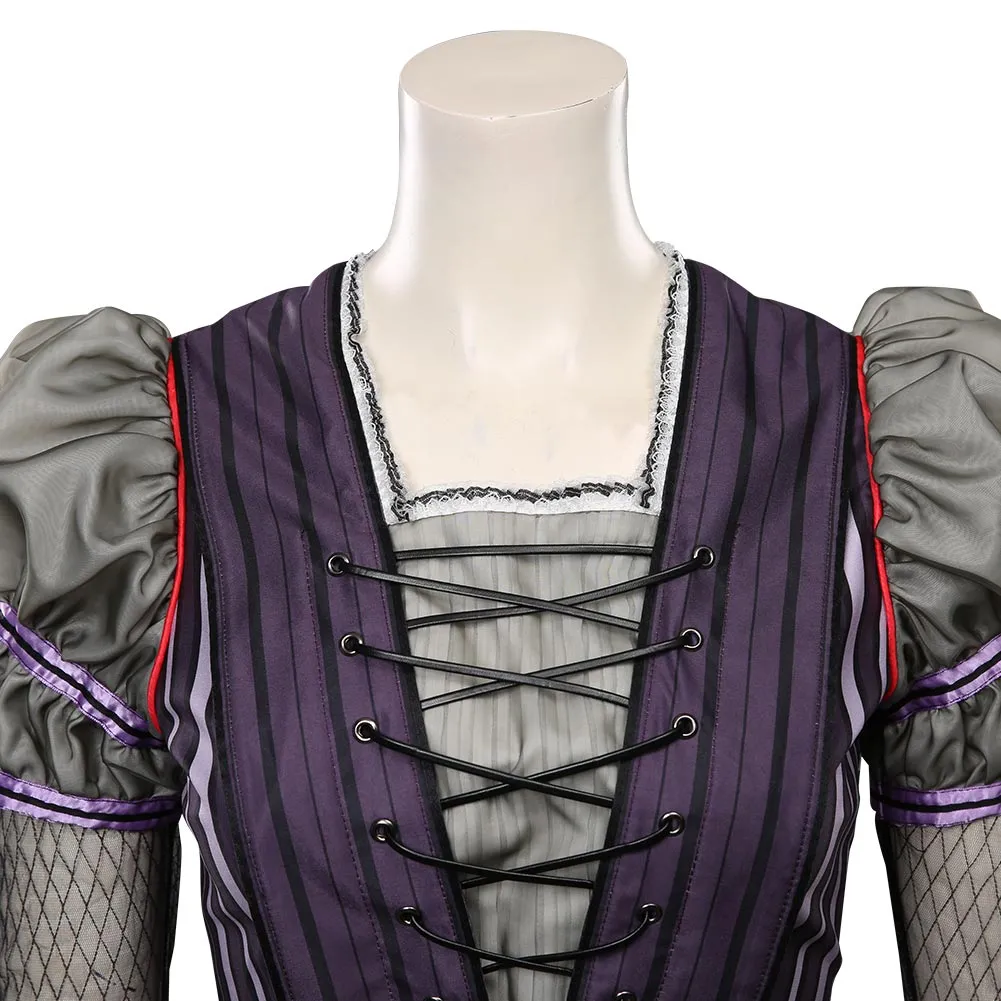 Lemony Snicket‘s A Series of Unfortunate Events Halloween Carnival Suit Violet Baudelaire Cosplay Costume Dress Outfits