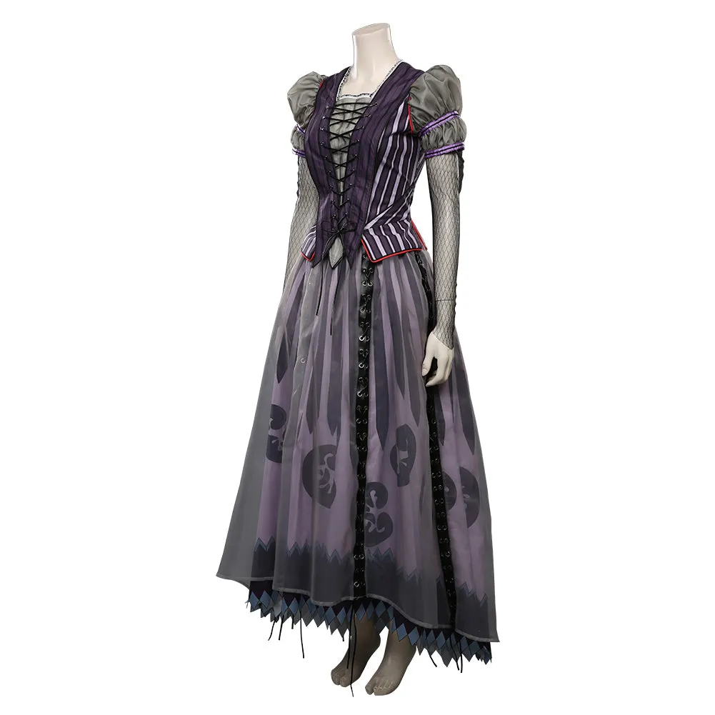 Lemony Snicket‘s A Series of Unfortunate Events Halloween Carnival Suit Violet Baudelaire Cosplay Costume Dress Outfits