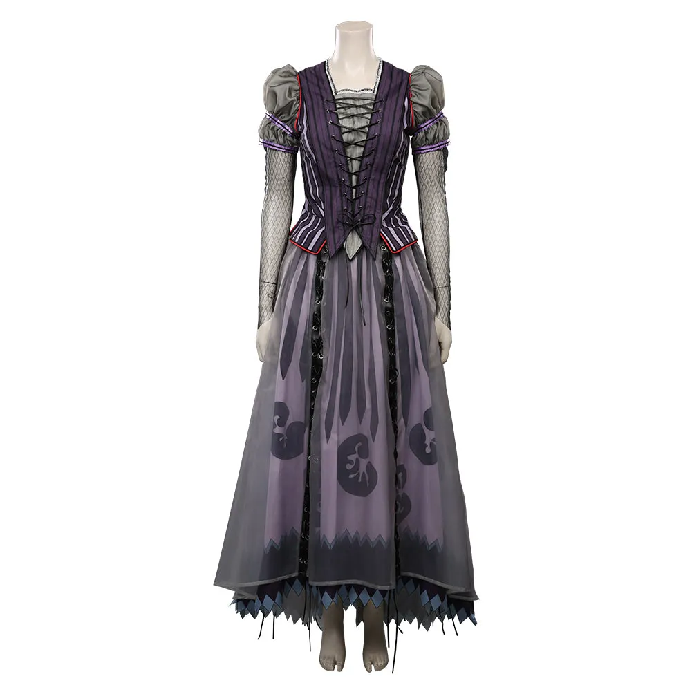 Lemony Snicket‘s A Series of Unfortunate Events Halloween Carnival Suit Violet Baudelaire Cosplay Costume Dress Outfits