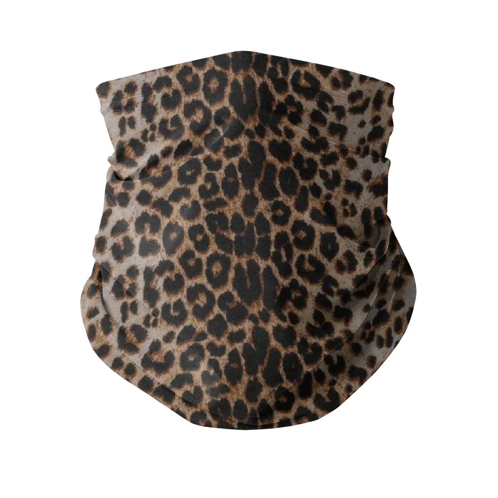 Leopard Fur Print Neck Gaiter/Face Mask