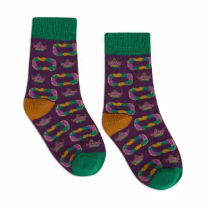 Little Kid King Cake Socks