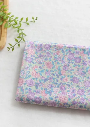 Little Roses Cotton Fabric - In 4 Colors - Quality Korean Fabric By the Yard / 54777
