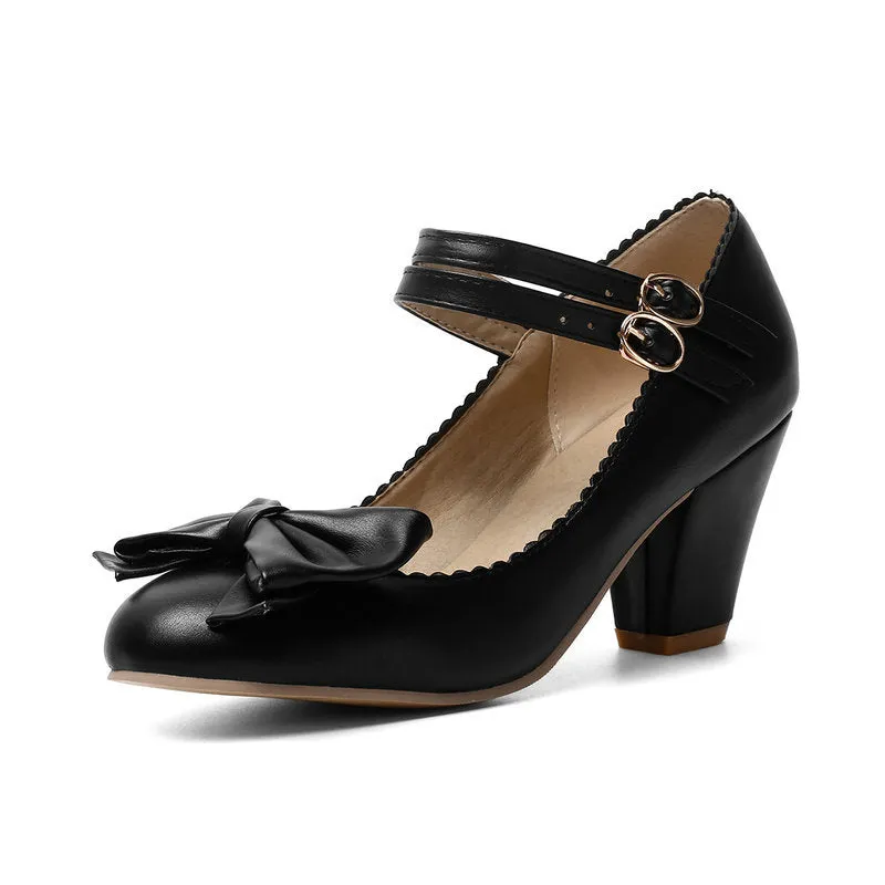 Lolita Bow Heel Shoes