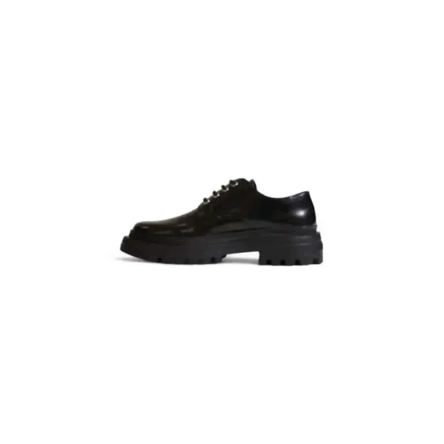 Love Moschino Women's Black Lace-Up Shoes in Leather and Polyurethane