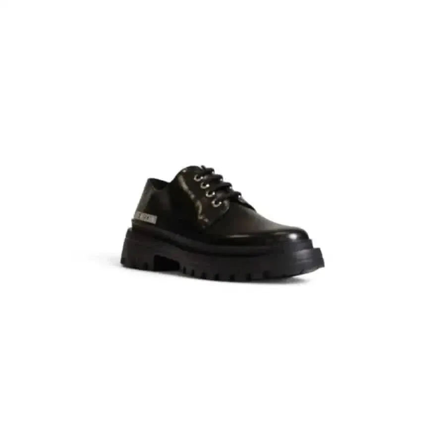 Love Moschino Women's Black Lace-Up Shoes in Leather and Polyurethane