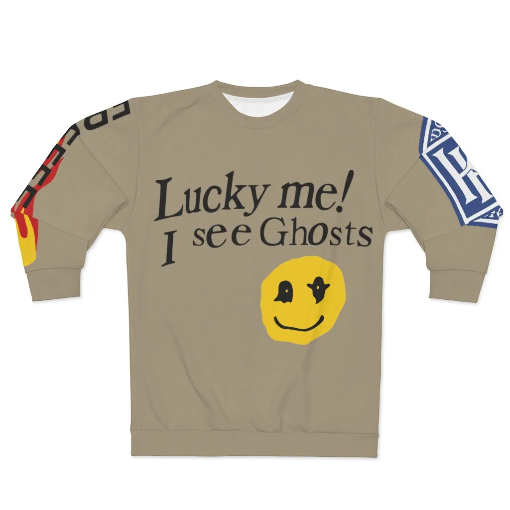 Lucky me I see Ghosts Unisex Crewneck Sweatshirt