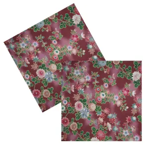 MAUVE ASIAN FLORAL COCKTAIL NAPKIN SET