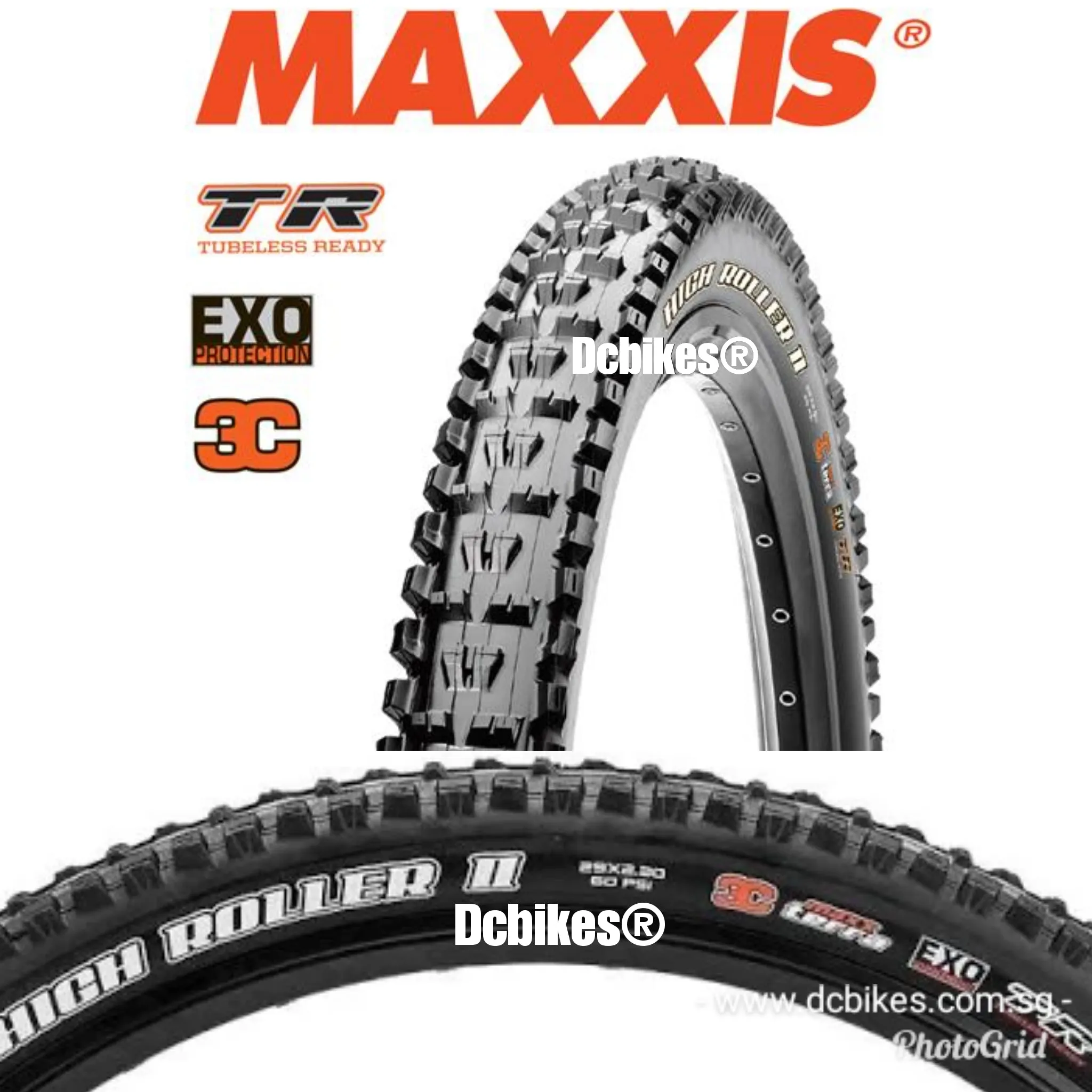Maxxis 29 X 2.3 High Roller II Tubeless Ready MTB Folding Tyres ( 1 Tire )