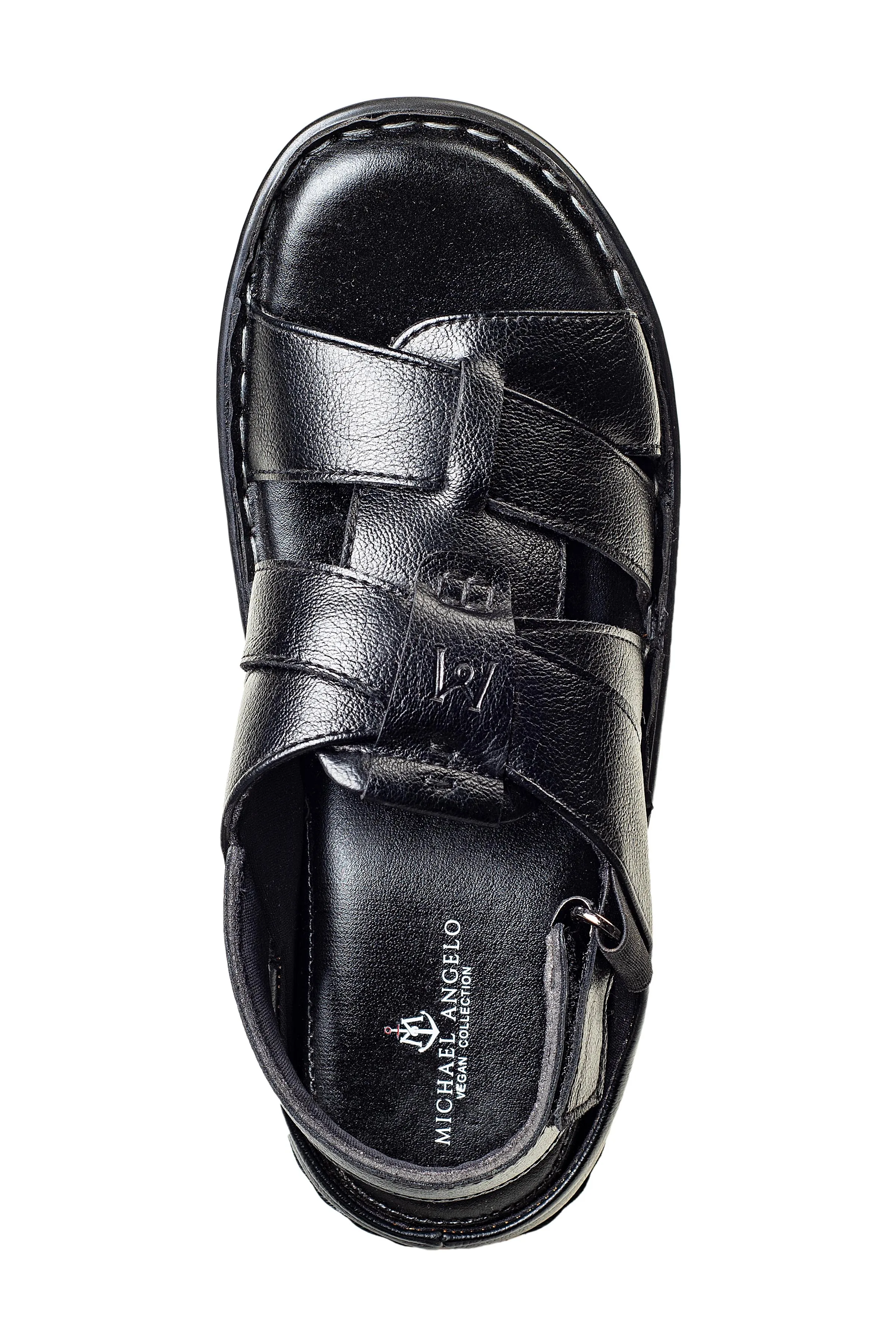 Michael Angelo Gents Black Sandal