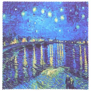 Microfibre Lens Cleaning Cloth -Starry Night Over the Rhone by Van Gogh