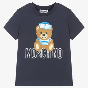 Moschino Boy Tee With Sailor Bear Print
