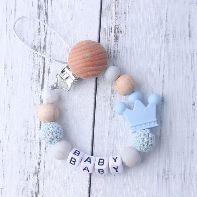 Mouse Head Style Handmade Personalized Name Pacifier Clips Silicone Attache Tetine Personnalise Infant Chupetero Personalizado