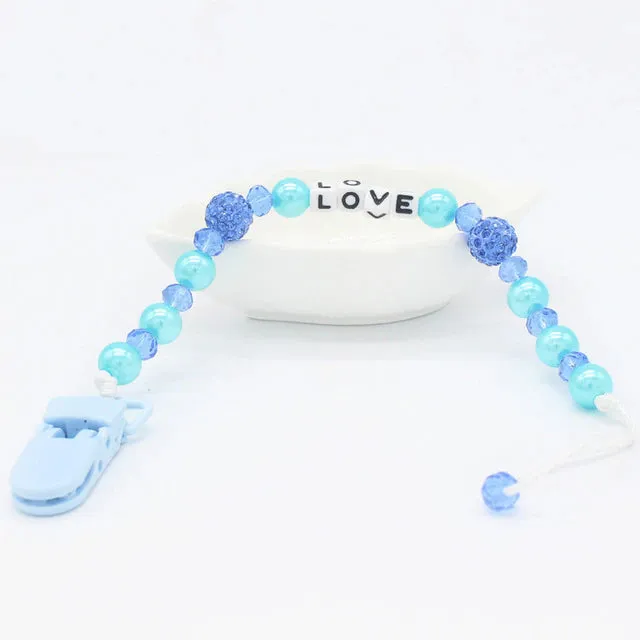 Mouse Head Style Handmade Personalized Name Pacifier Clips Silicone Attache Tetine Personnalise Infant Chupetero Personalizado