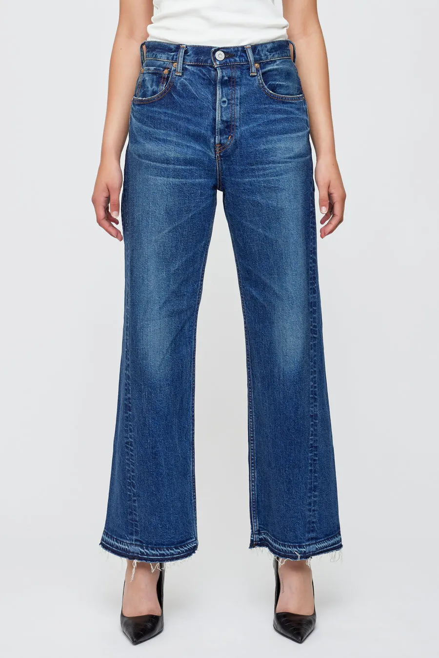 Moussy Vintage - Espanola Wide Straight - Blue