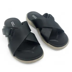 Mova Comfort Cross Strap Slippers 6003 – Black
