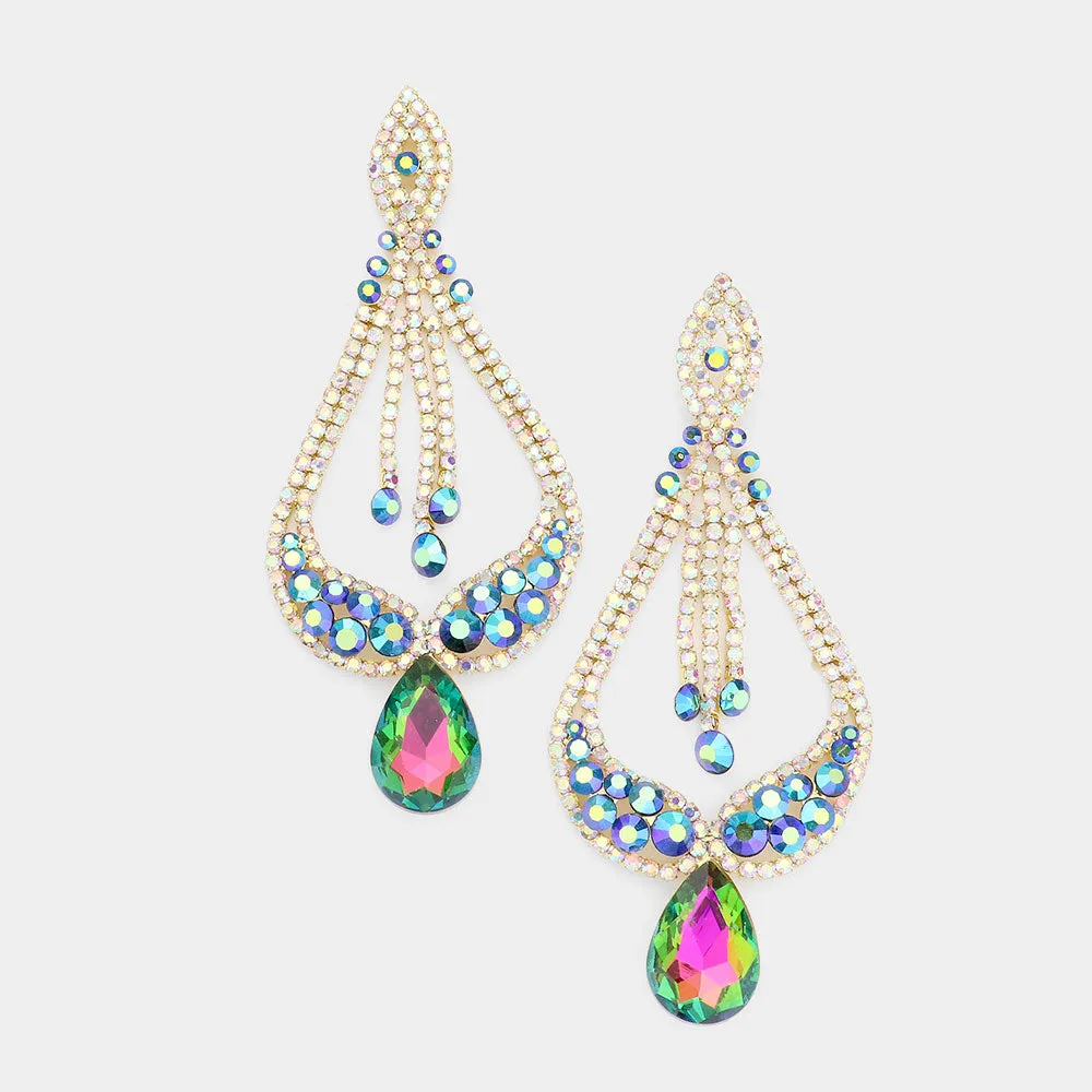 Multi-Color Pageant Earrings | "Miss America" | 529003