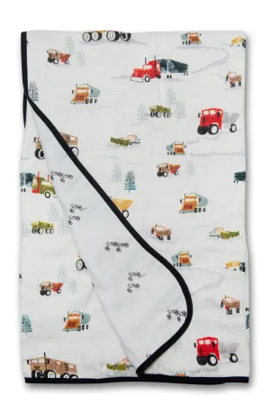 Muslin Quilt - Happy Trucks