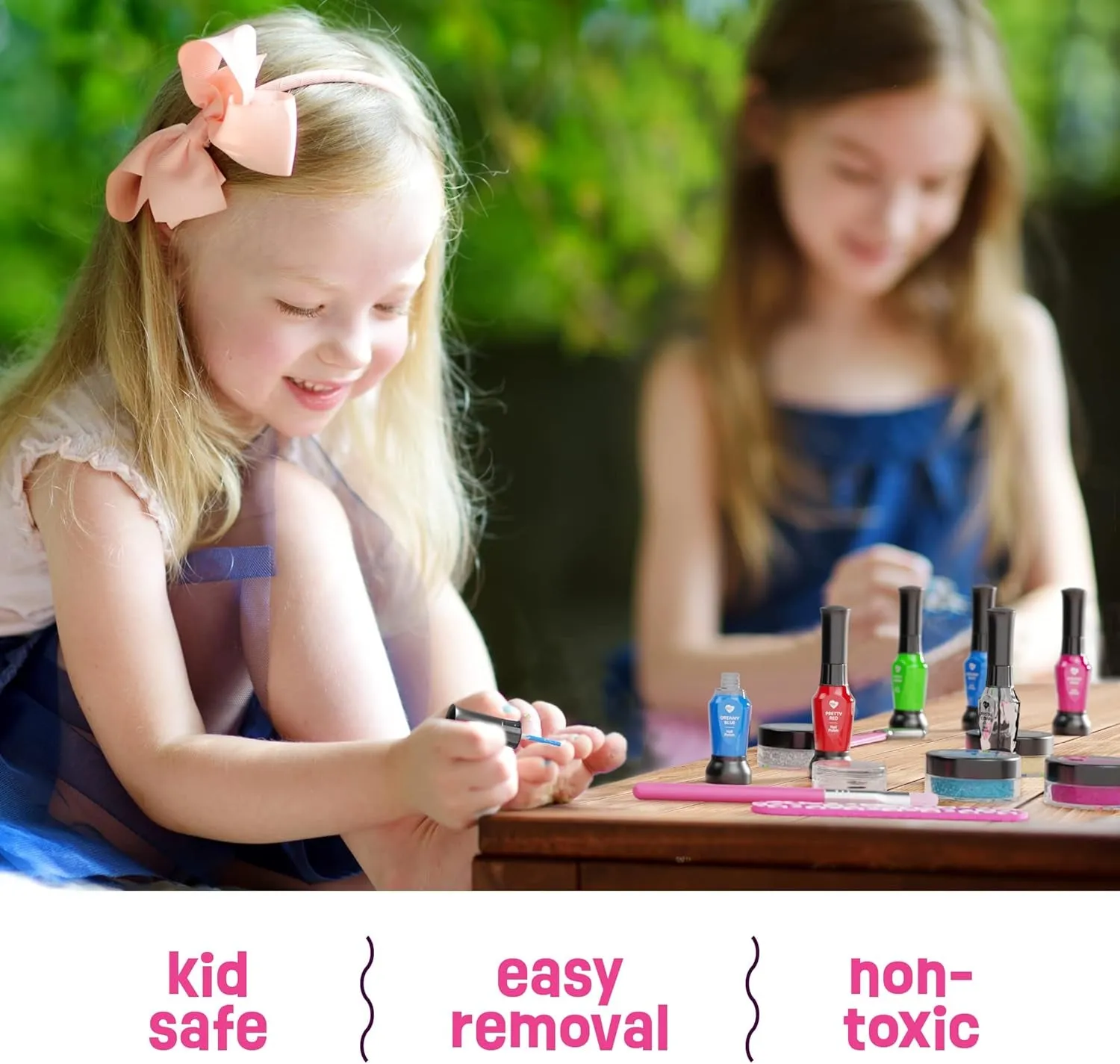 Nail Art Studio for Girls - Nail Polish Kit for Kids Ages 7-12 Years Old - Gifts Ideas - Gilrs Nails Gift Set - Cool Girly Stuff - Polish, Pens, Glitter, Stickers, Gems, Filer - 8 to 12 Year