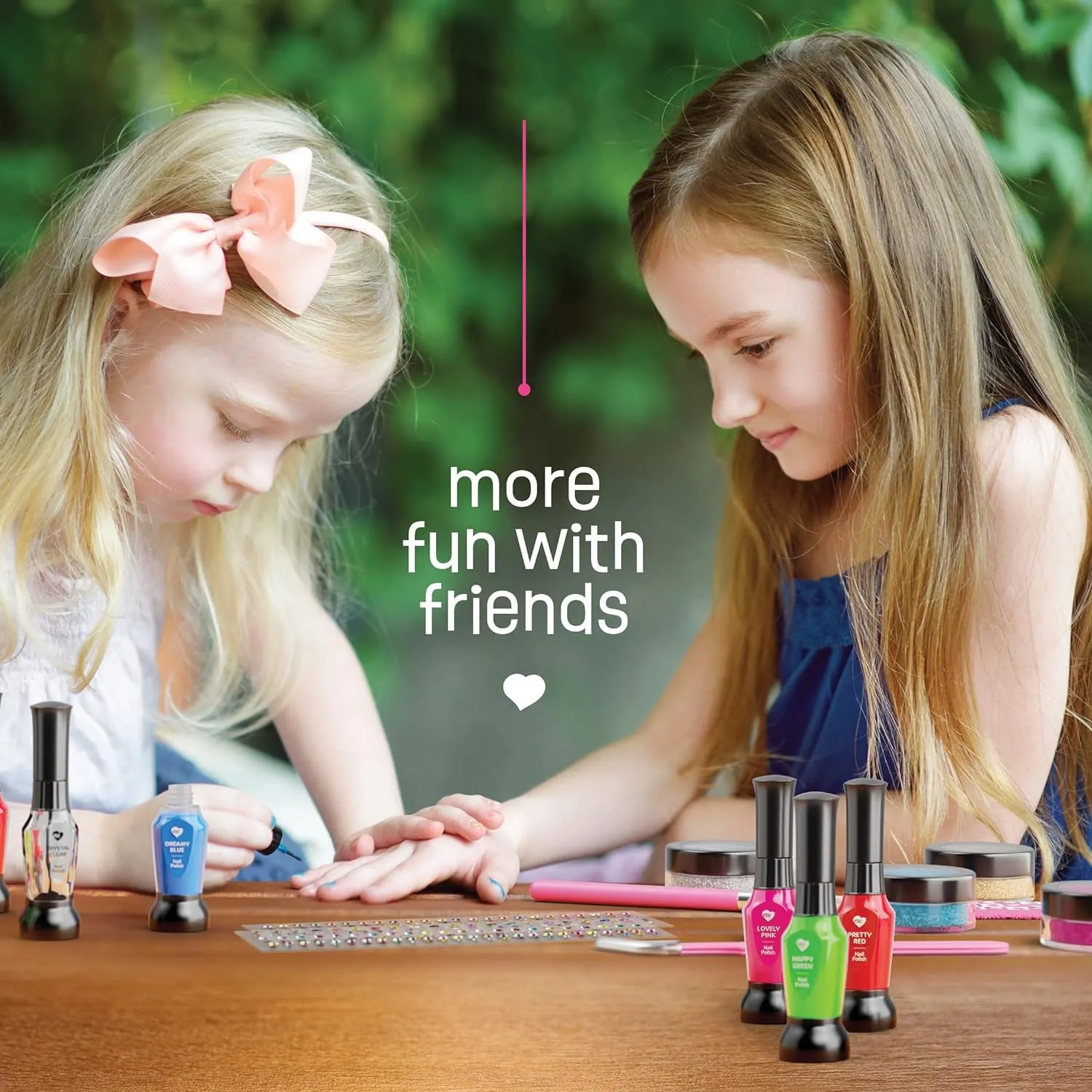 Nail Art Studio for Girls - Nail Polish Kit for Kids Ages 7-12 Years Old - Gifts Ideas - Gilrs Nails Gift Set - Cool Girly Stuff - Polish, Pens, Glitter, Stickers, Gems, Filer - 8 to 12 Year