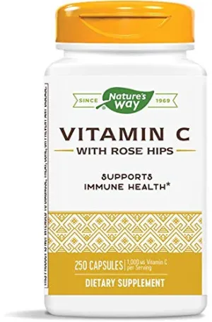 Nature's Way Vitamina C con rosas, 1000 mg por porción, 1
