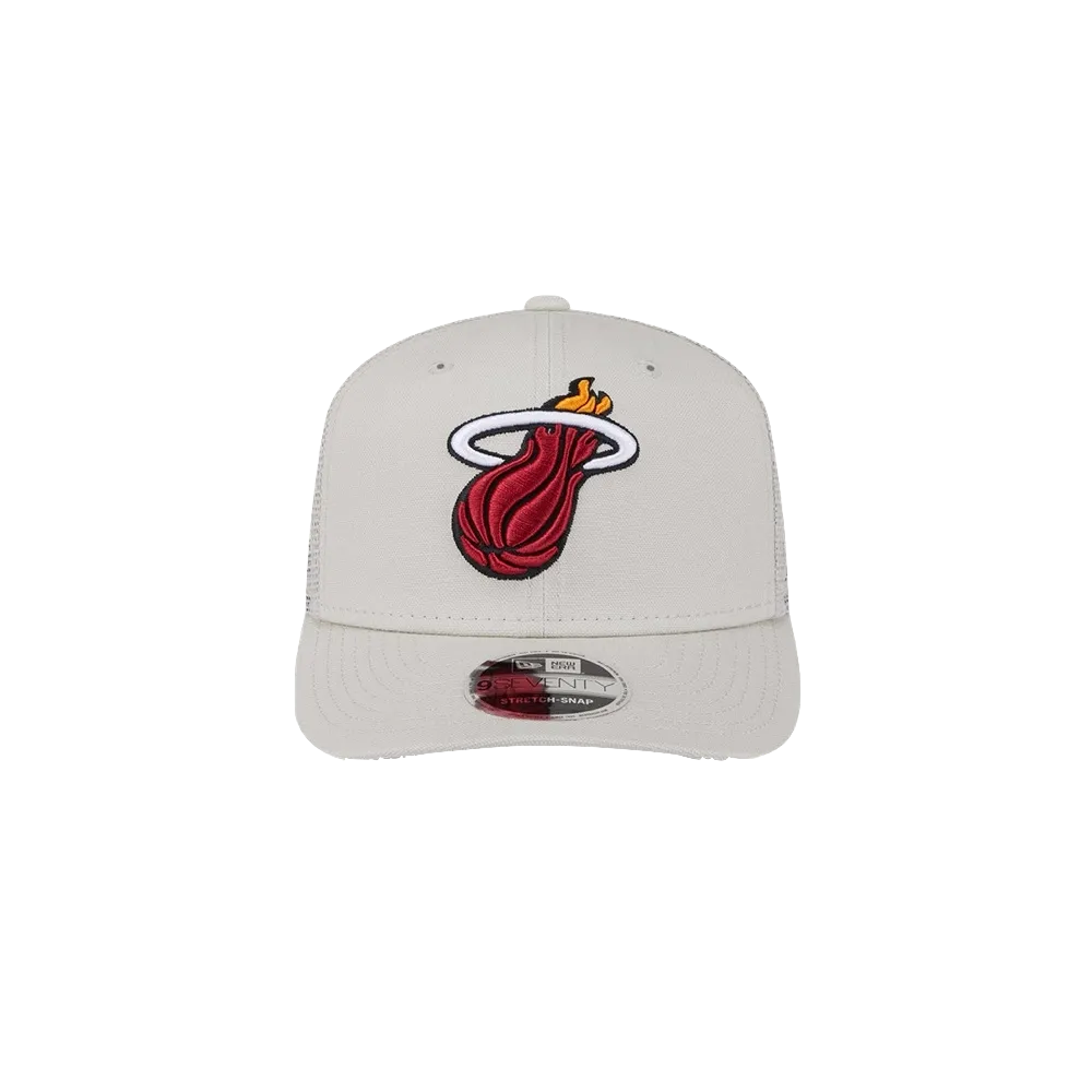 New Era Miami HEAT Stone Canvas Stretch Snapback
