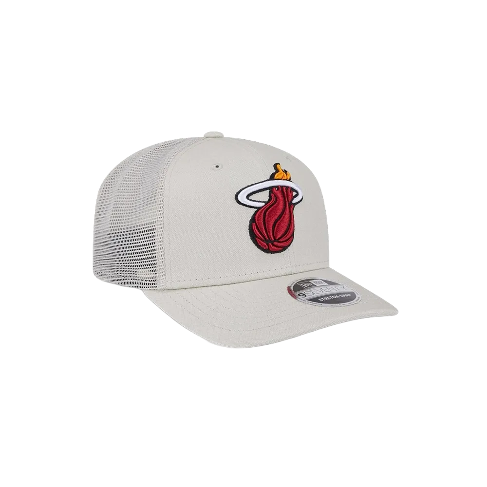 New Era Miami HEAT Stone Canvas Stretch Snapback