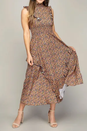 Nuvi Apparel Tiered maxi dress with ruffle trim
