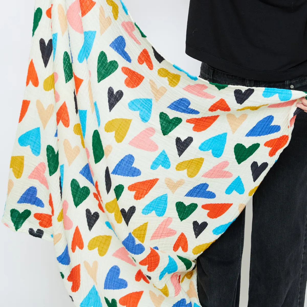 Organic Cotton Baby Blanket/Swaddle - Love You