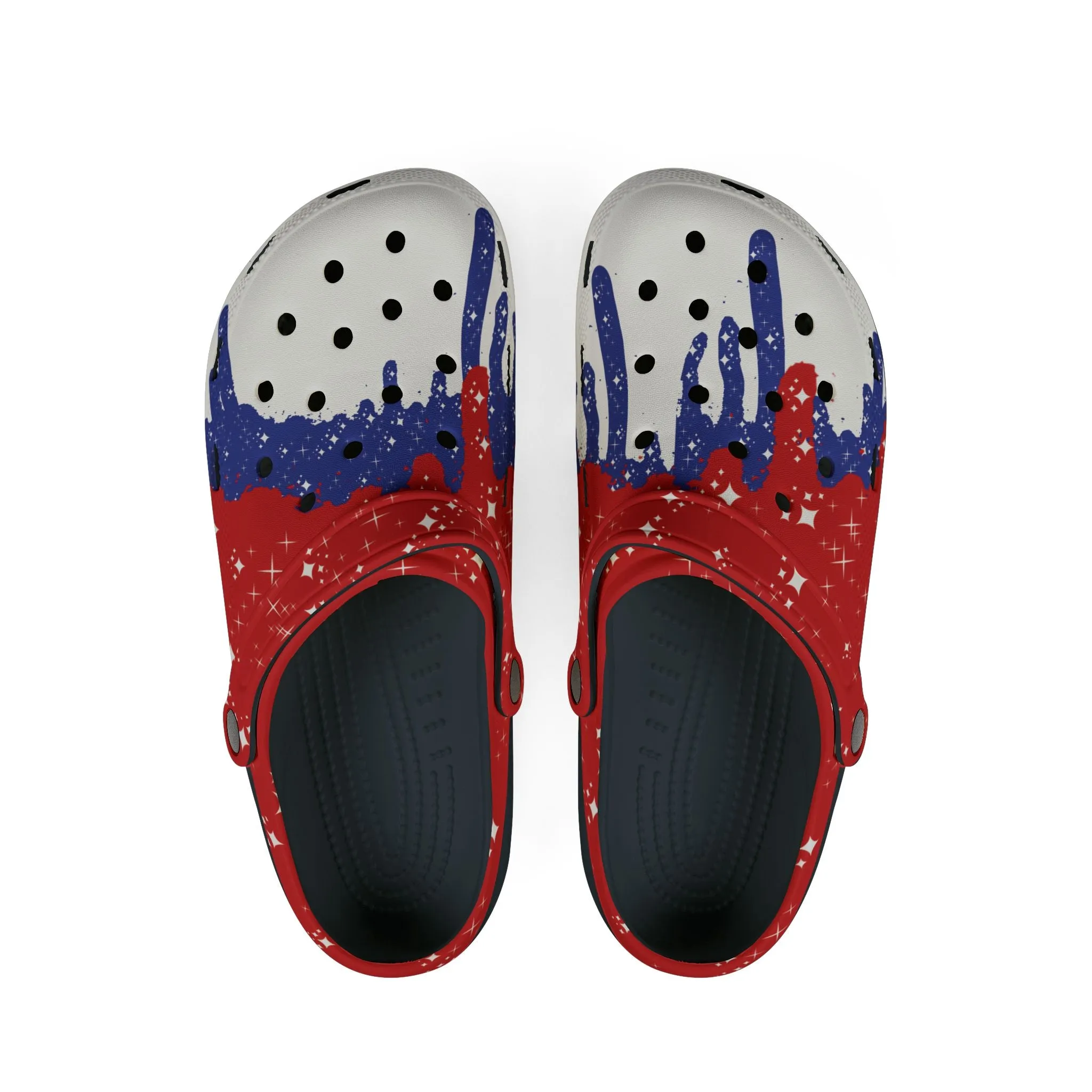 Patriotic Drip - Foam Rubber Shoes