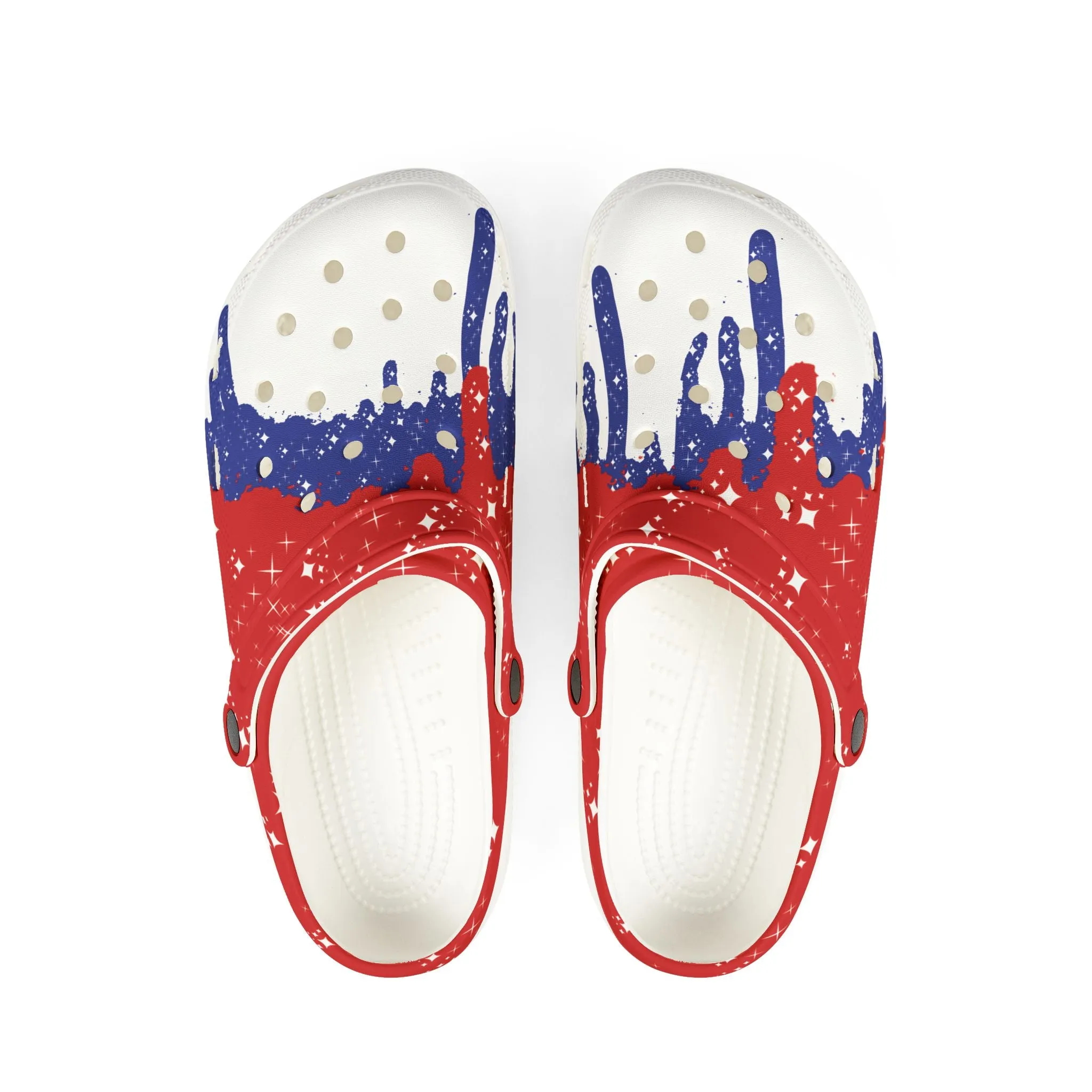 Patriotic Drip - Foam Rubber Shoes
