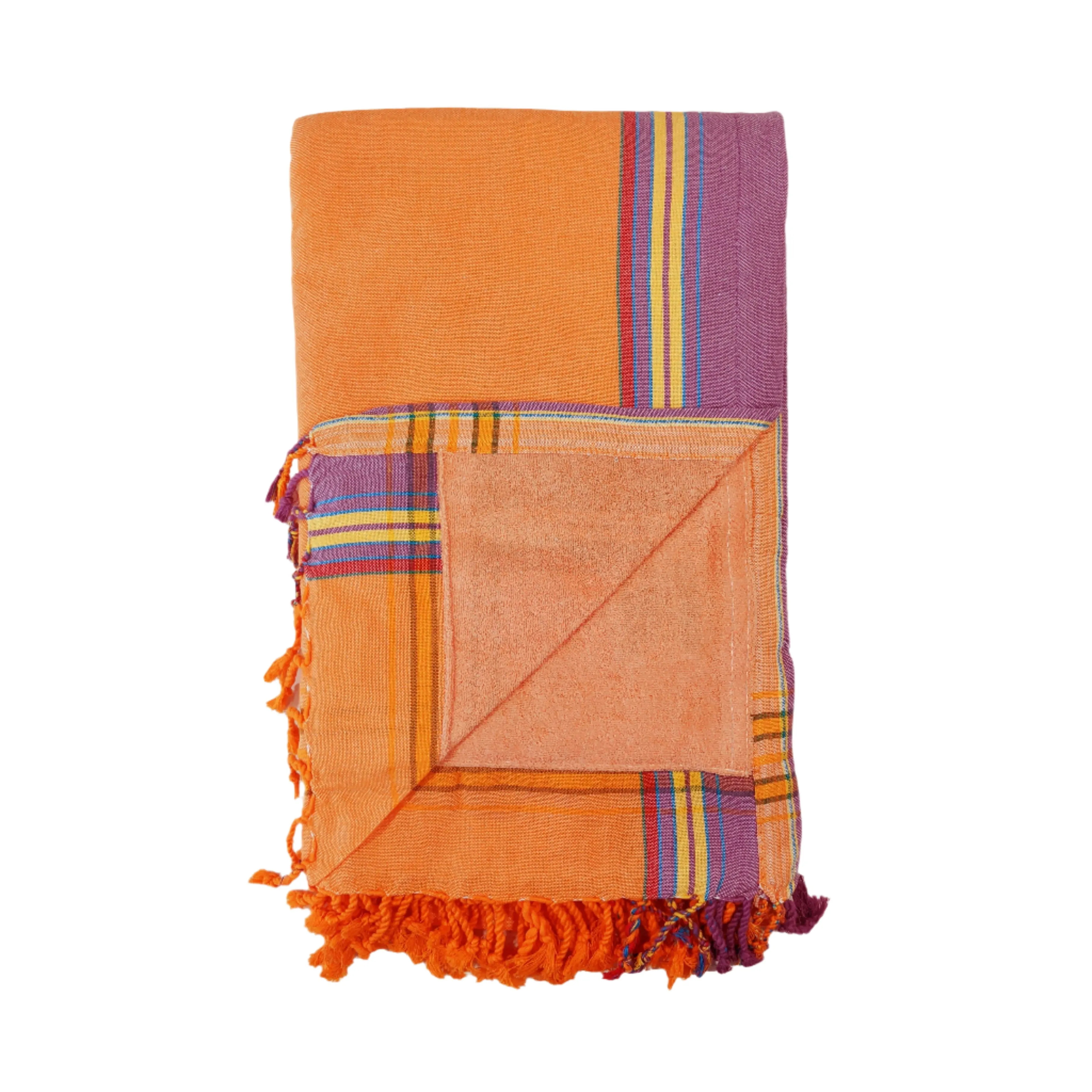 Peach with Lilac Kenyan Beach Towel