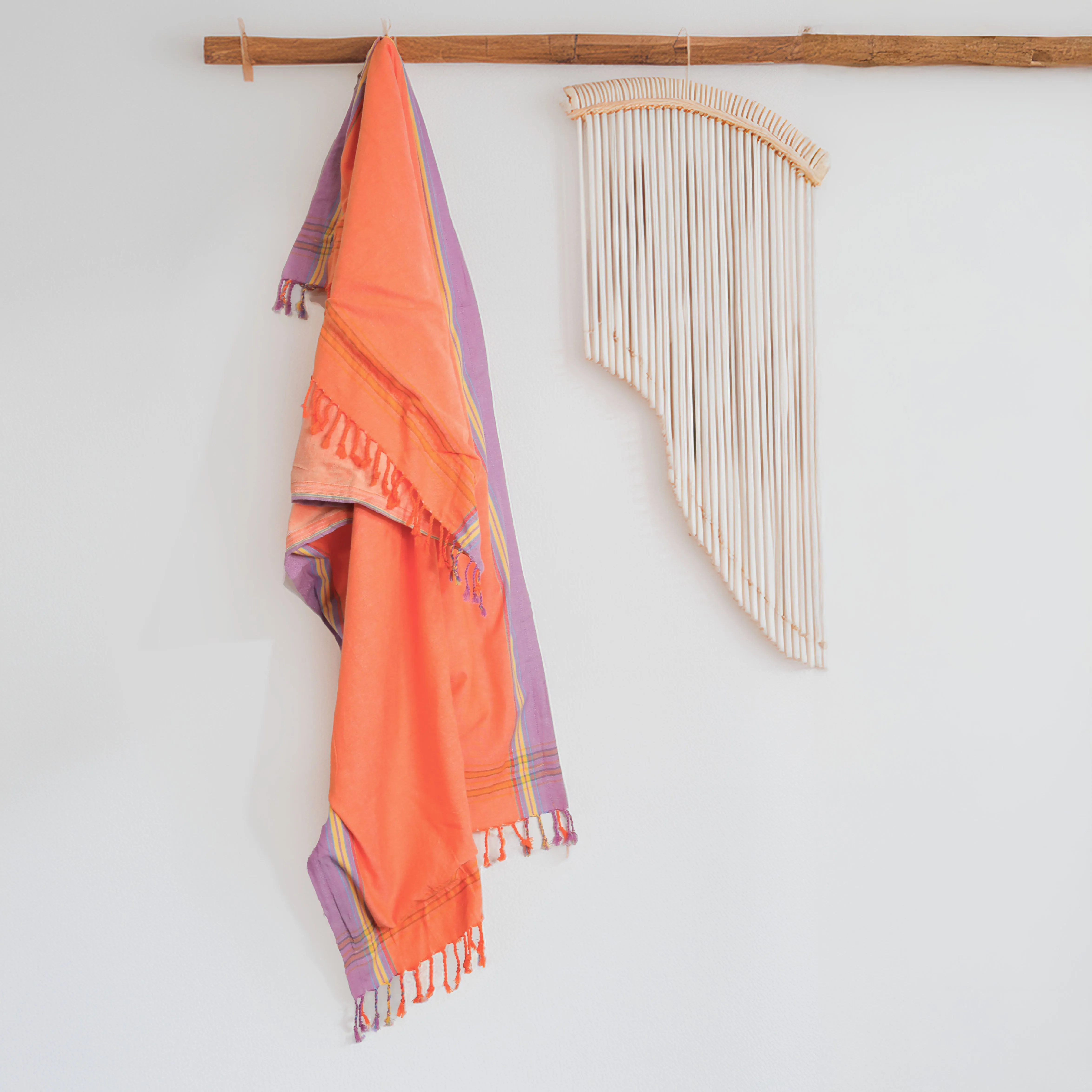 Peach with Lilac Kenyan Beach Towel