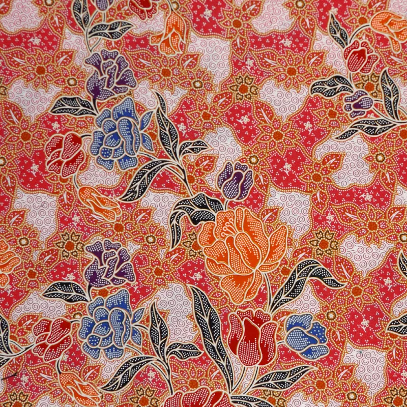 PINK & MULTICOLOR FLORAL BATIK NAPKIN SET