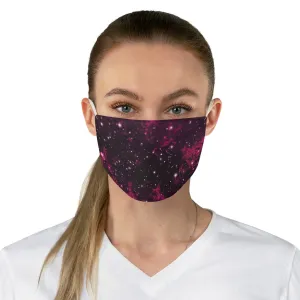Pink Galaxy Printed Cloth Fabric Face Mask Colorful Outer Space