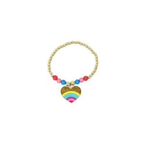 Pink Poppy Rainbows & Unicorns Beaded Bracelet