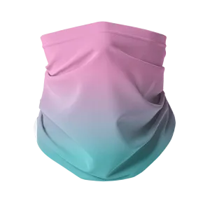 Pink Teal Gradient Neck Gaiter/Face Mask