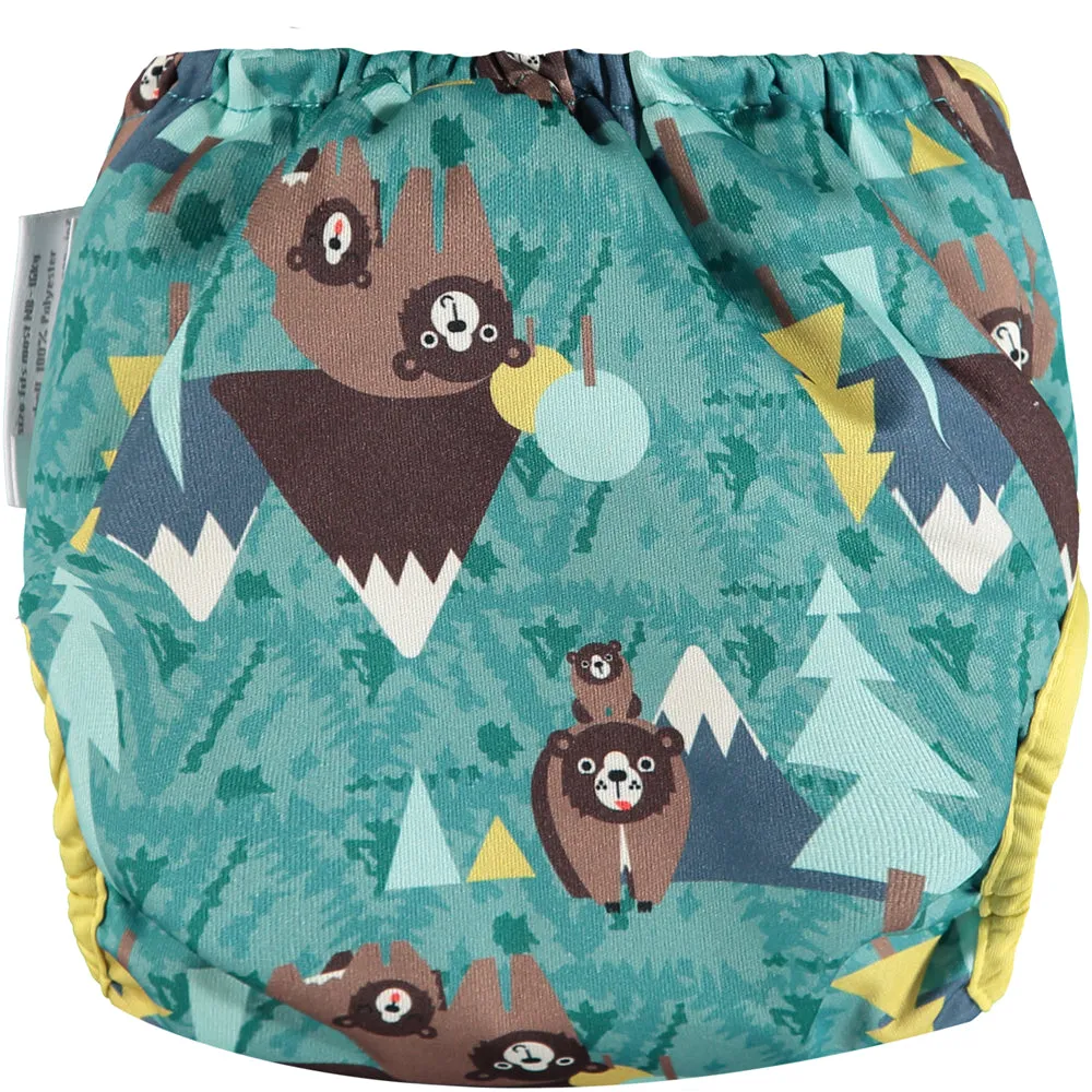 Pop-In Single Printed Nappy Bamboo Popper Bear