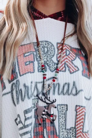 Prancing Reindeer Pendant Necklace