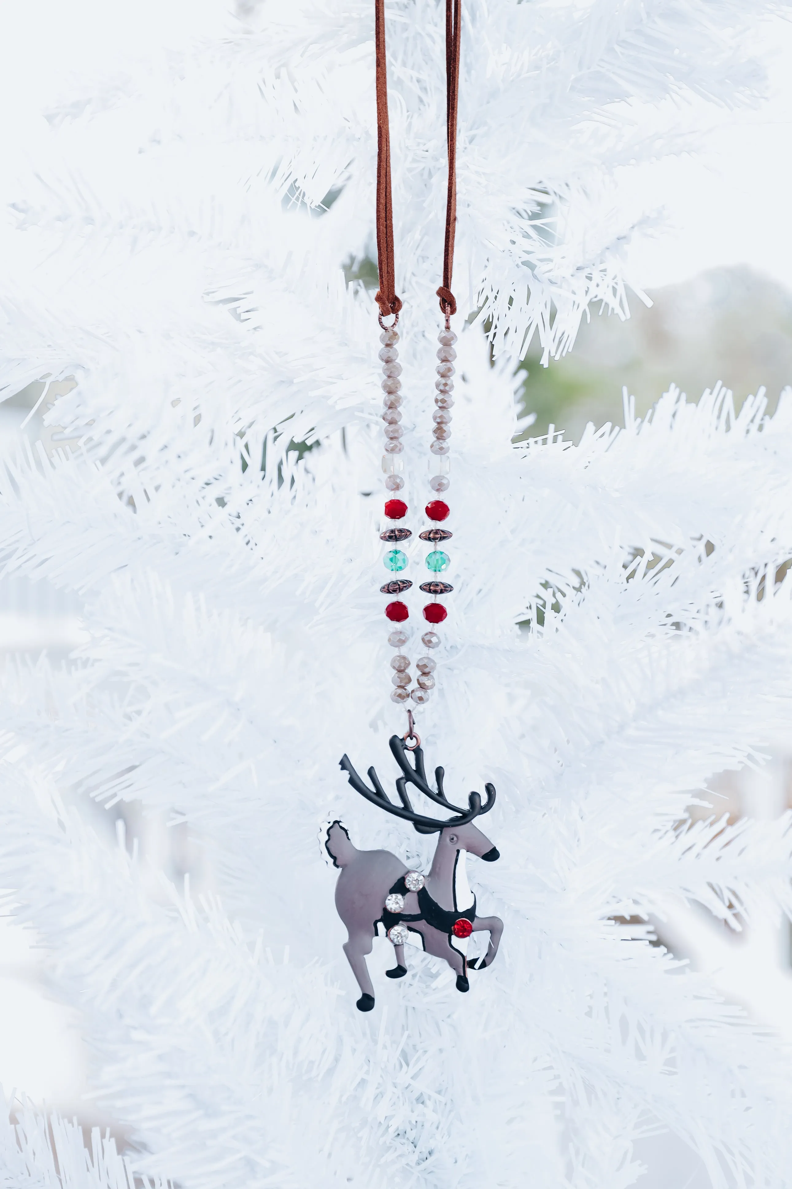 Prancing Reindeer Pendant Necklace