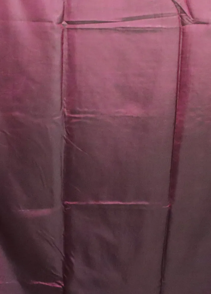 Purple Kantha Stitch Silk Saree With Blouse Piece